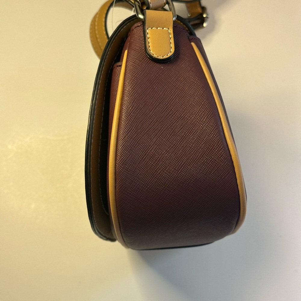Gianni Bini Saddle Crossbody Bag NWT – Brown & Tan Faux Leather - Picture 11 of 14